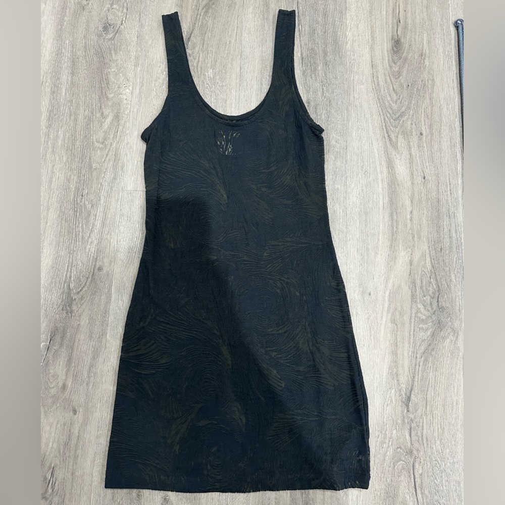 FREE PEOPLE Blue Burnout Long Tank Or Mini Dress